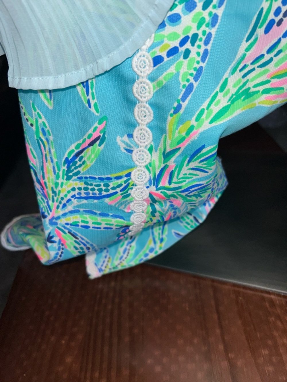 Lilly Pulitzer NWT Patty SKORT Bermuda Blue Size 6 vibrant floral pattern - Picture 4 of 7